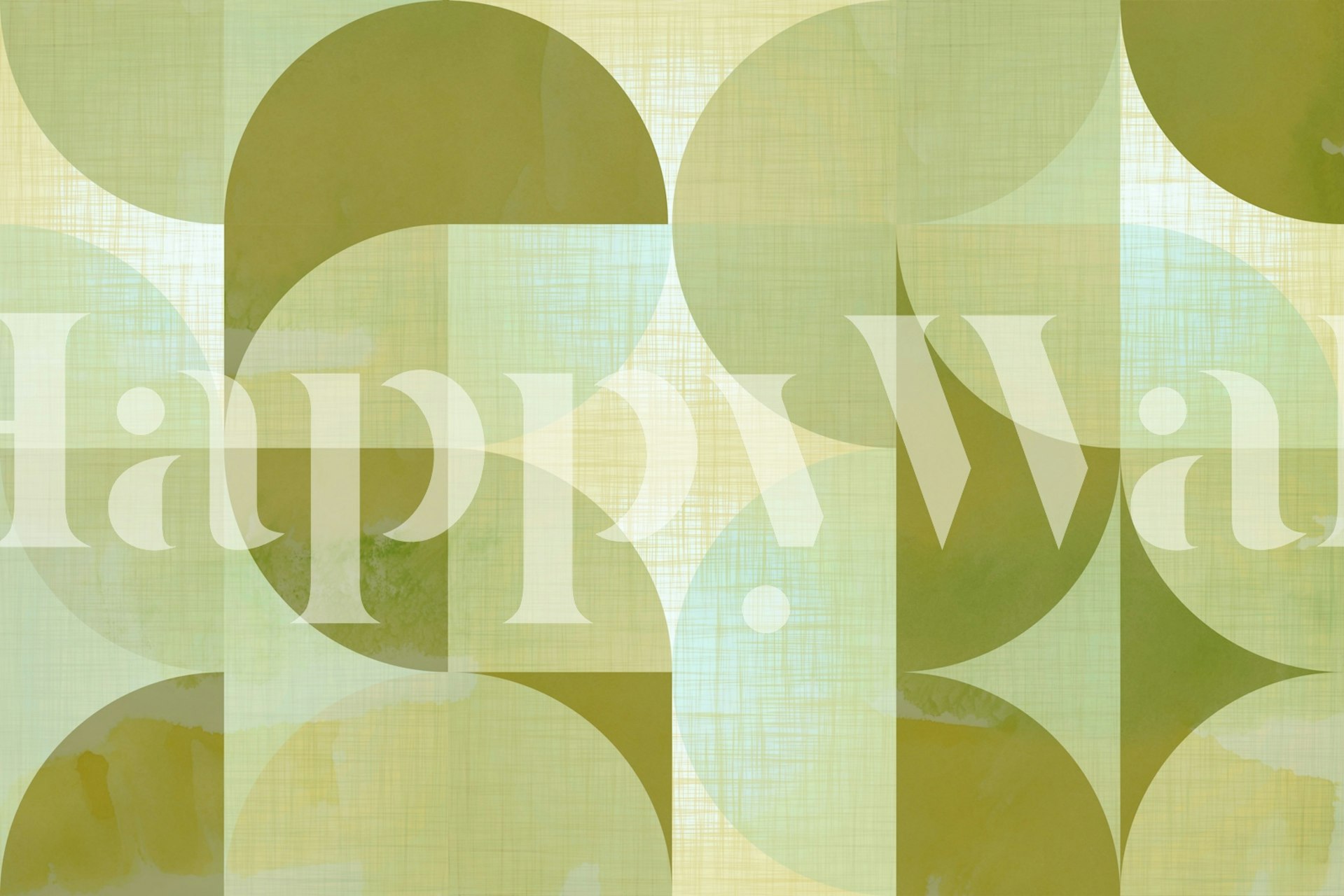 Mid-Century Green Geometry wallpaper | Happywall