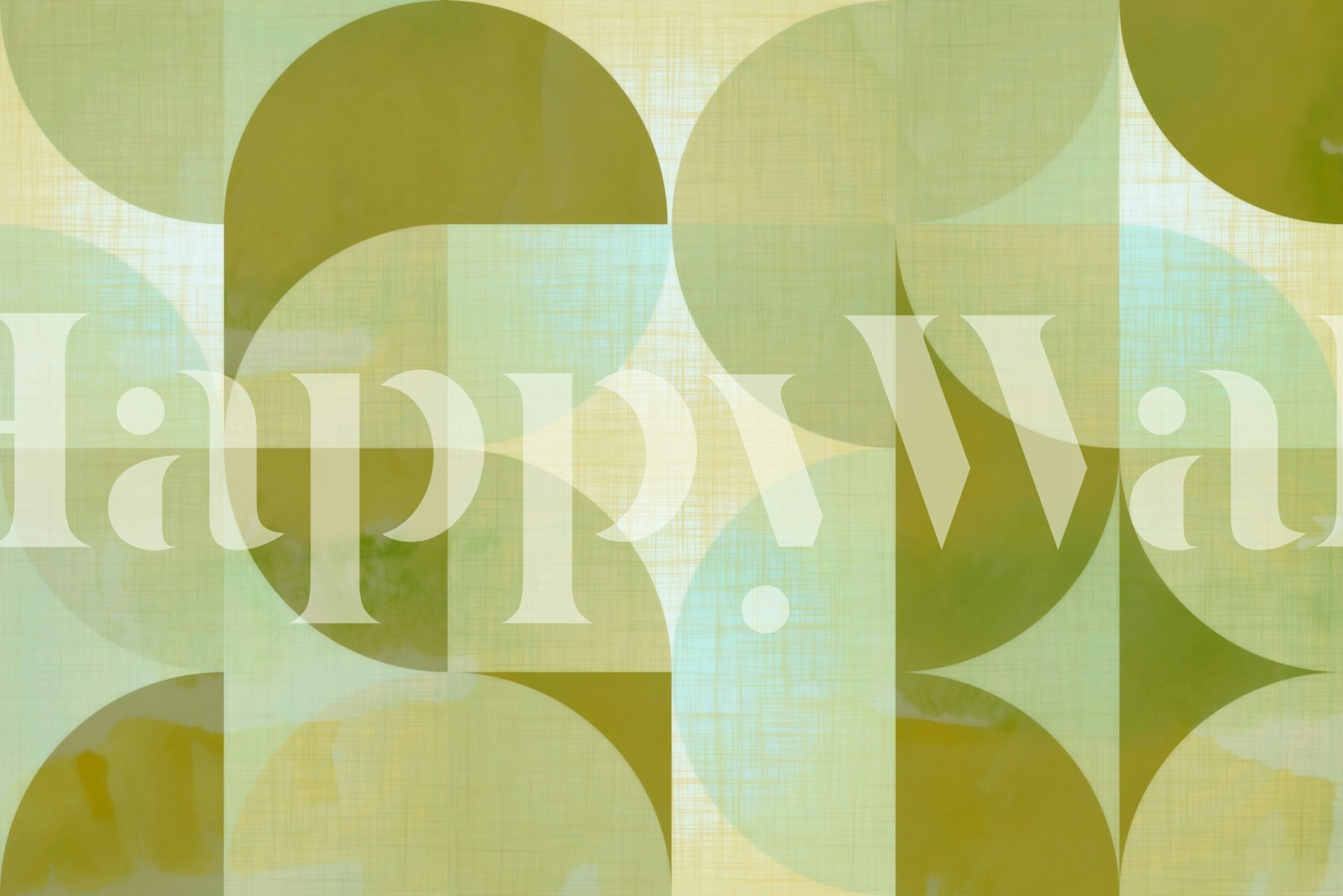 Retro grön geometrisk mönsterdisplay