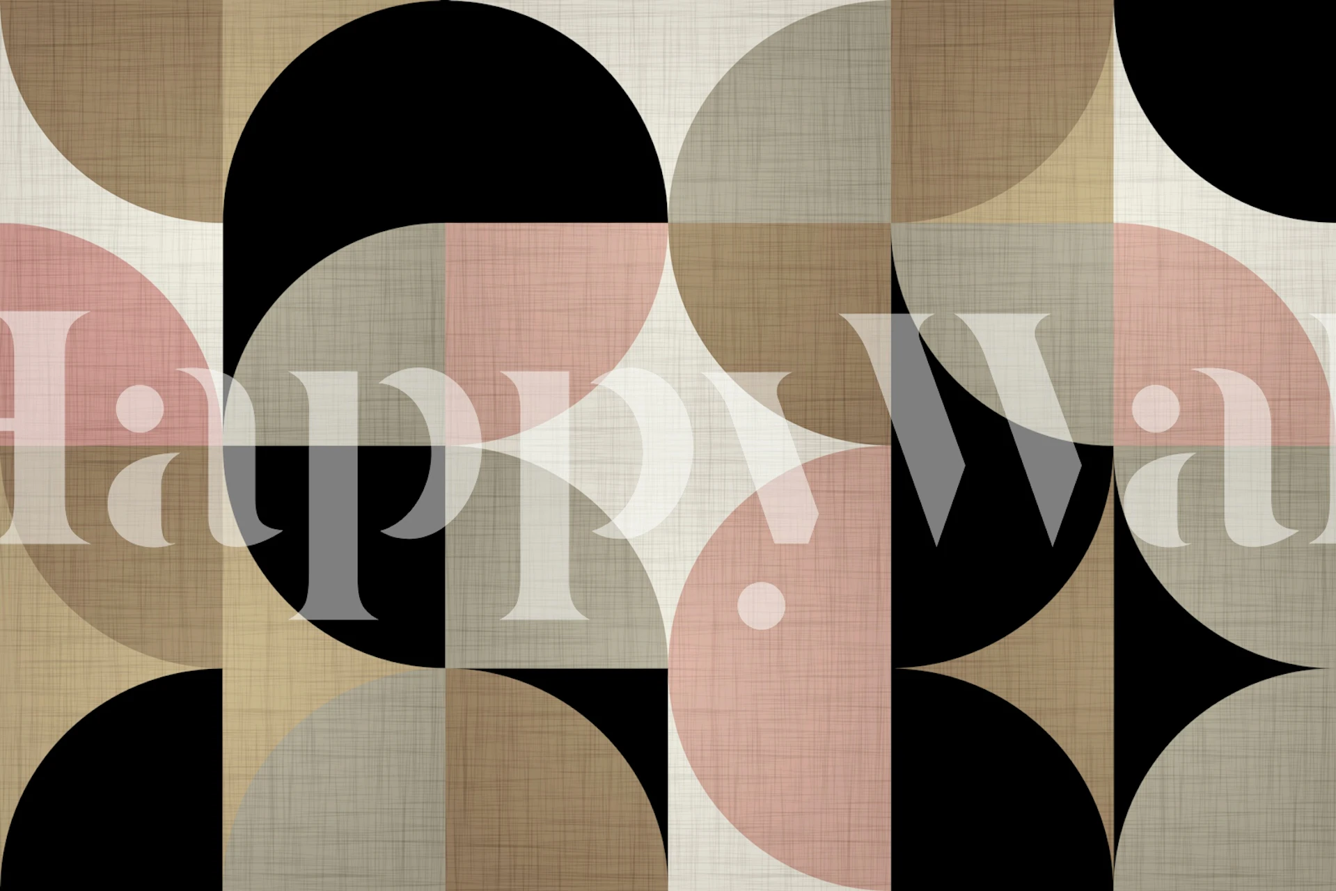 Mid-Century Muted Geometry wallpaper design