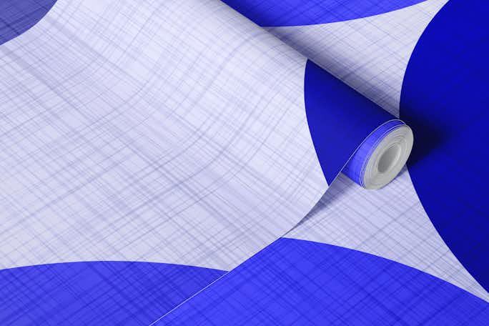 Mid-Century Vivid Blue Geometrywallpaper roll