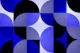 Mid-Century Vivid Blue Geometry