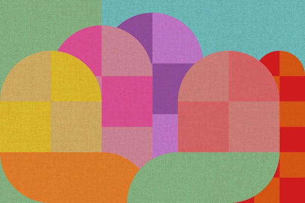 Mid-Century Vivid Arch Geometry