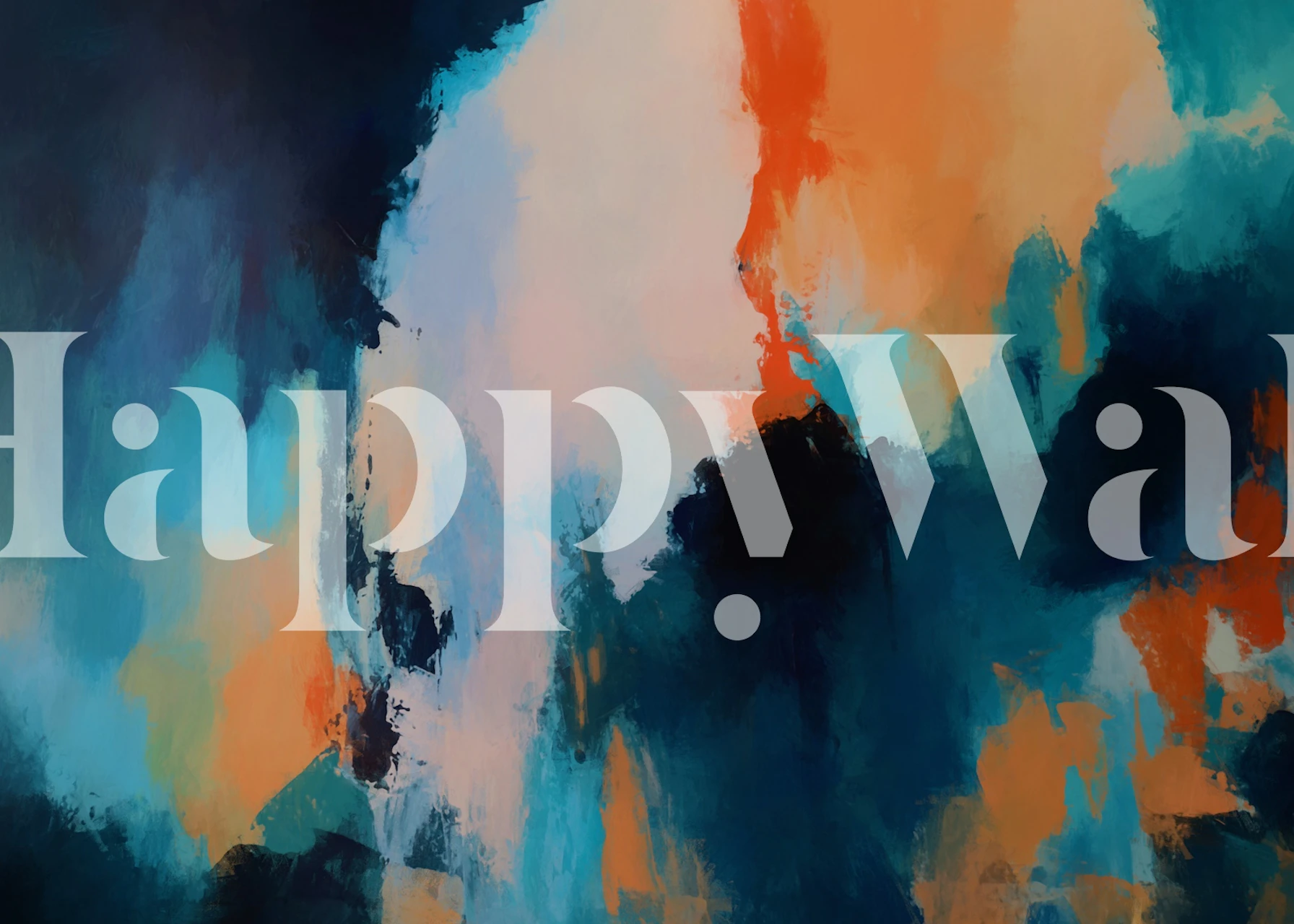 Abstract Landscape 8 wallpaper in a room