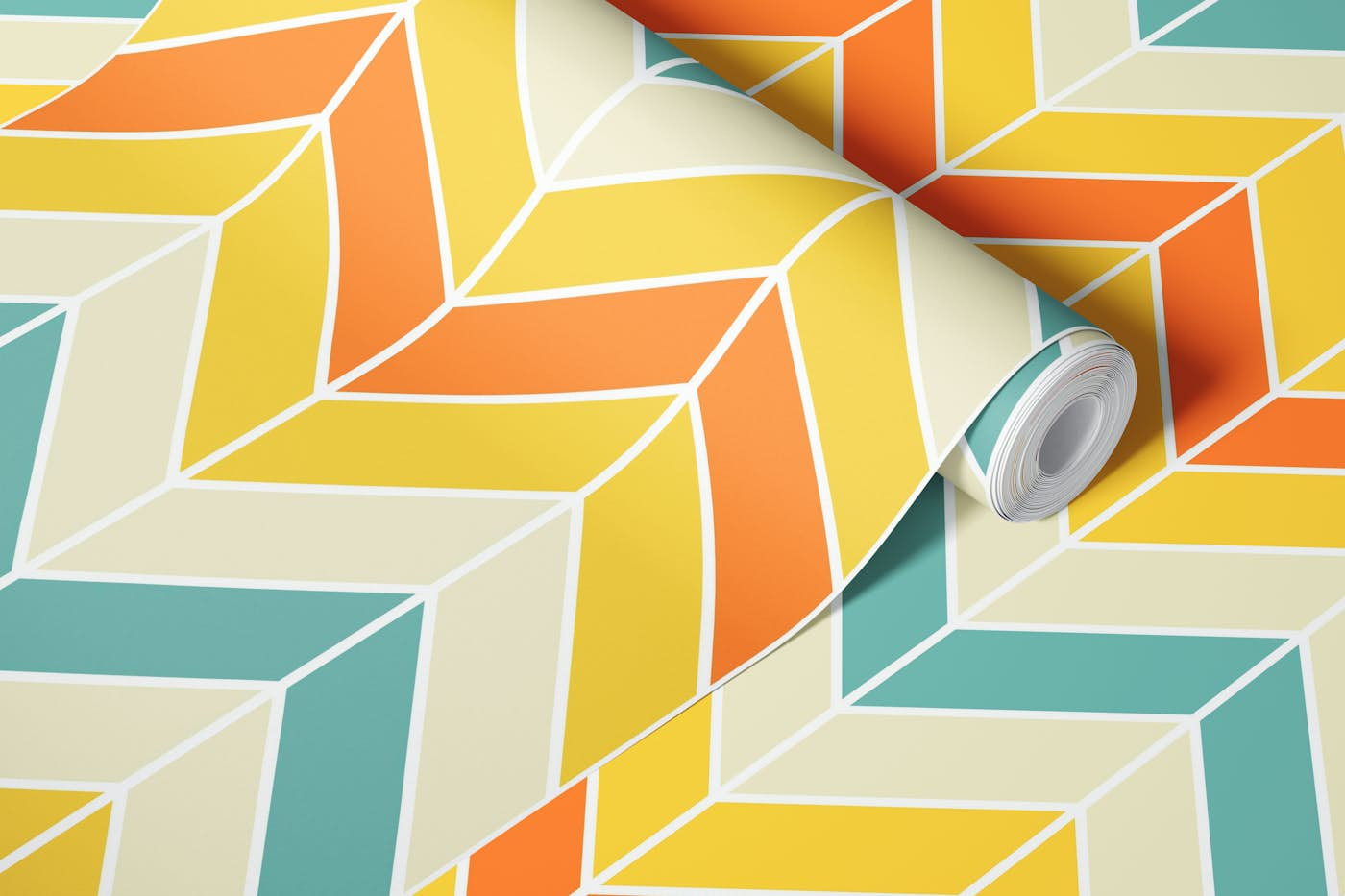 60s Gradient Chevron 1 wallpaper roll