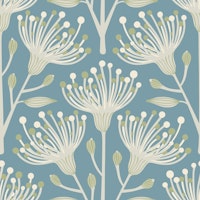 EUCALYPTUS Floral Botanical - Light Blue ταπετσαρία