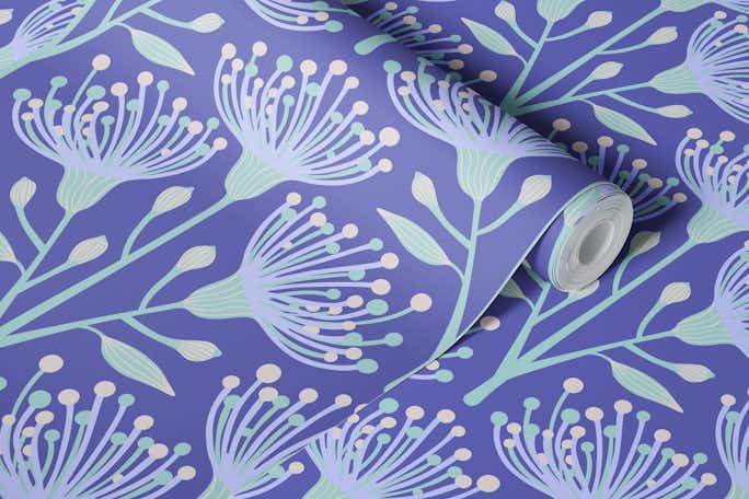 EUCALYPTUS Floral Botanical - Lavender Purplewallpaper roll