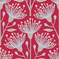EUCALYPTUS Floral Botanical - Magenta Red ταπετσαρία