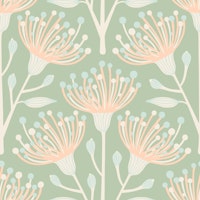 EUCALYPTUS Floral Botanical - Sage Green ταπετσαρία