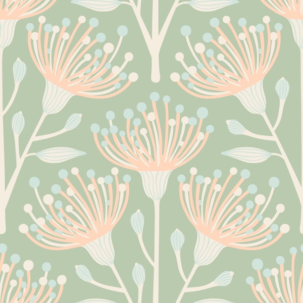 EUCALYPTUS Floral Botanical - Sage Green