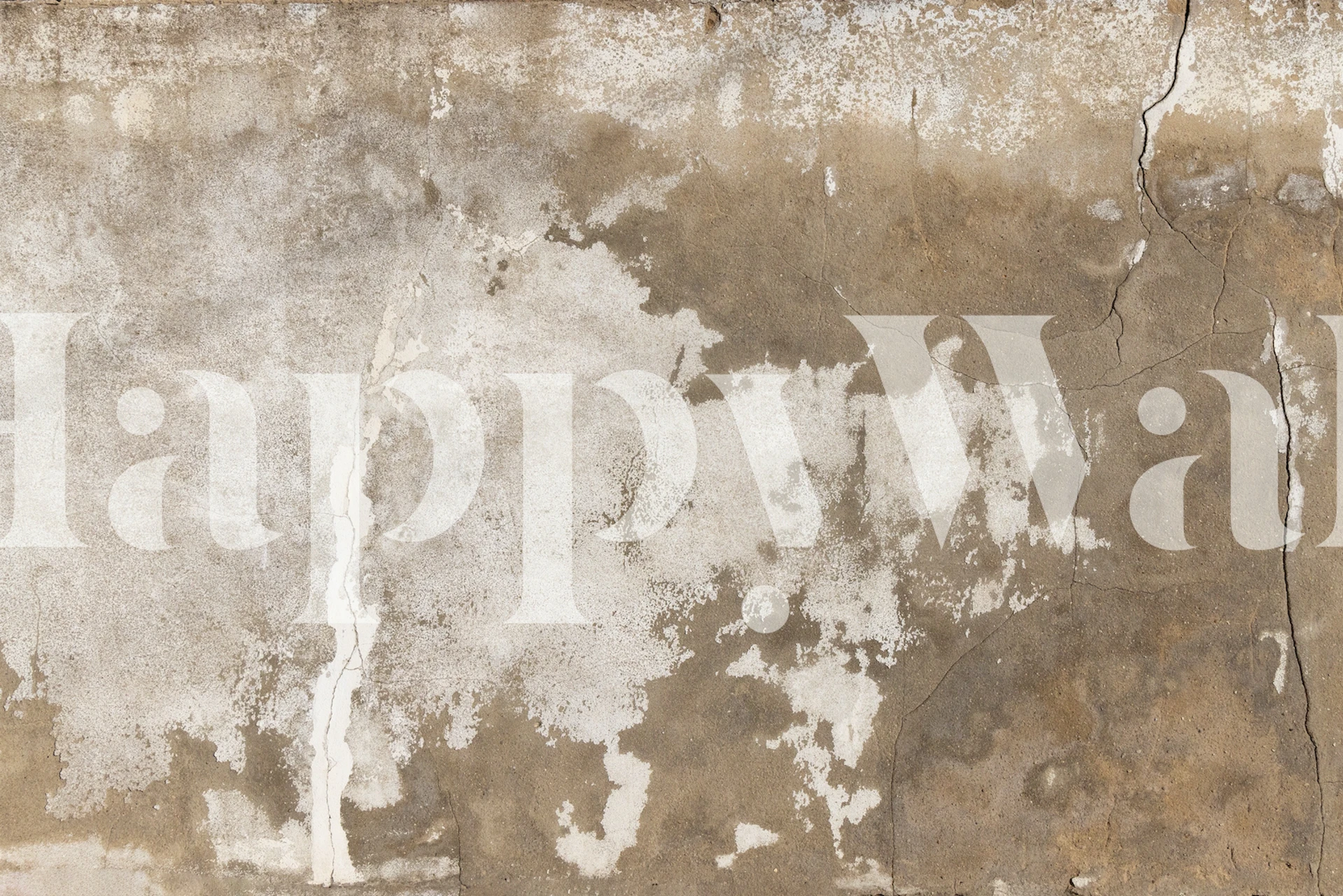 Plastered wall design wallpaper in a room