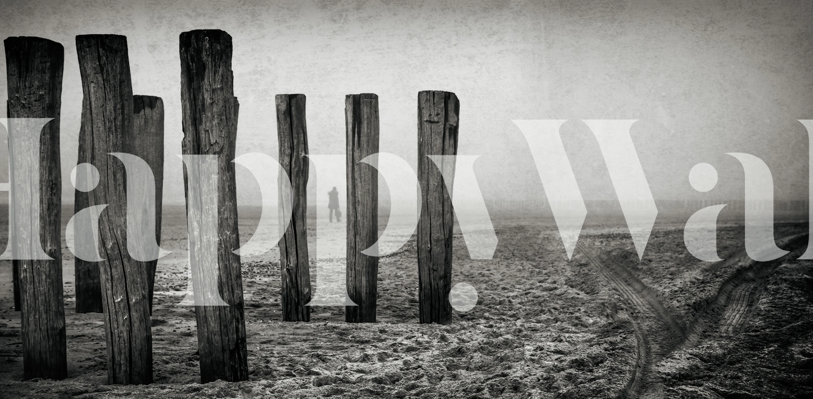 astray wallpaper displayed in a room