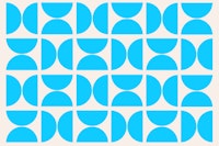 Turquoise Bauhaus behang