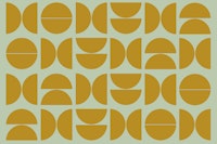 Golden Mustard Bauhaus wallpaper