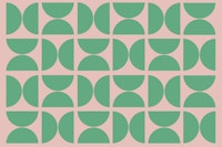 Green Pink Bauhaus wallpaper