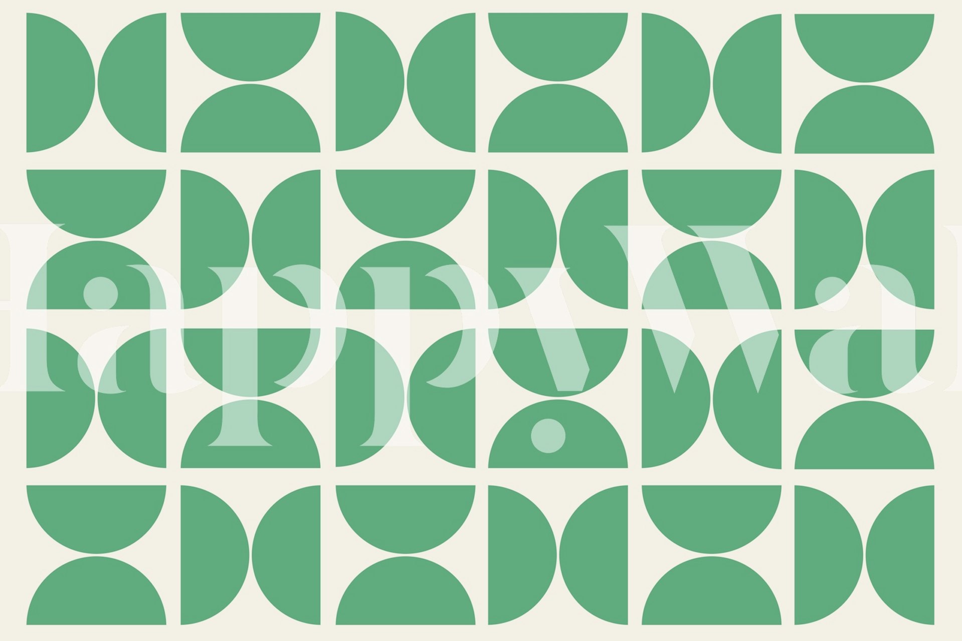 Vivid Green Bauhaus Wallpaper | happywall.com