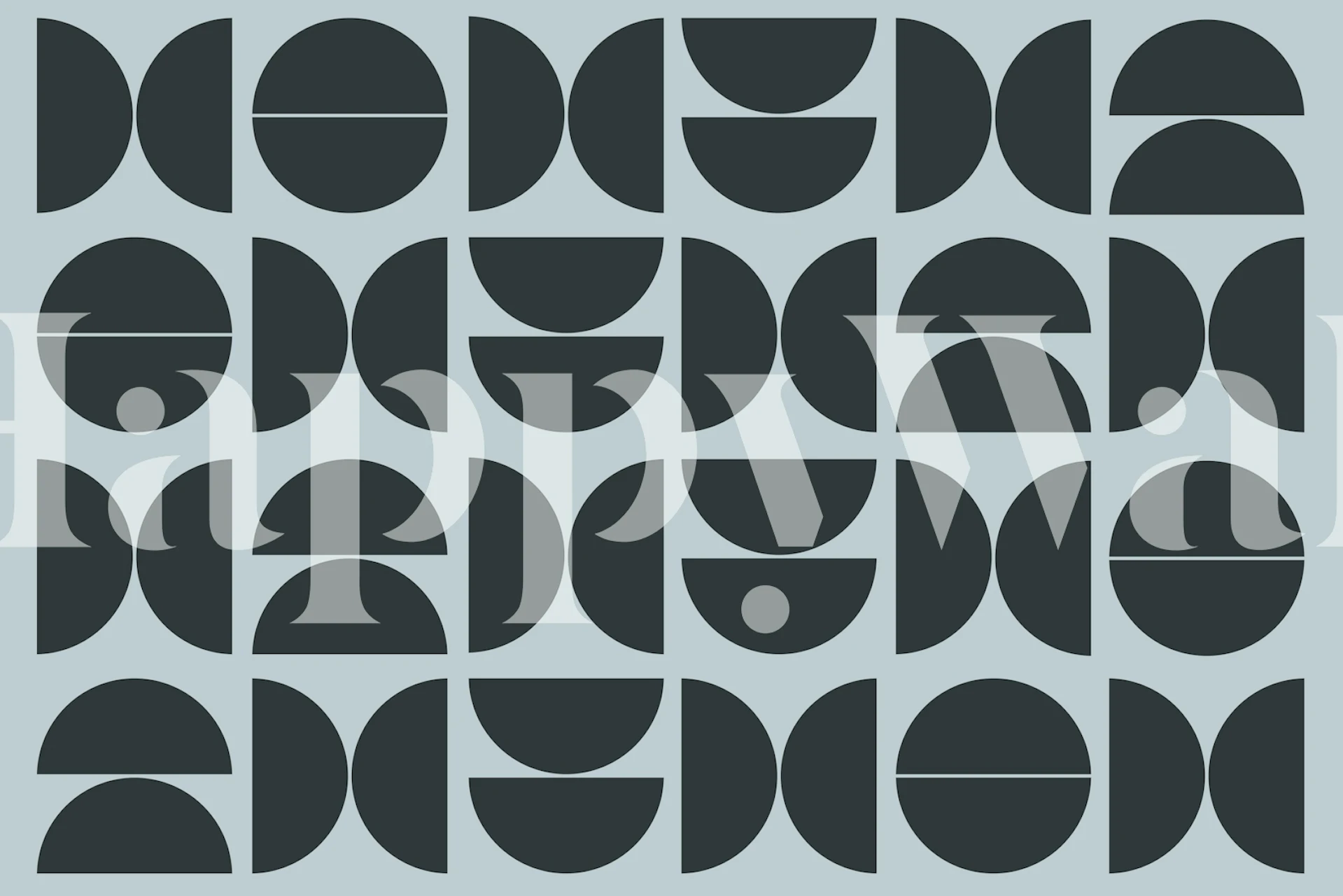 Dizajn tapete Charcoal Bauhaus u sobi