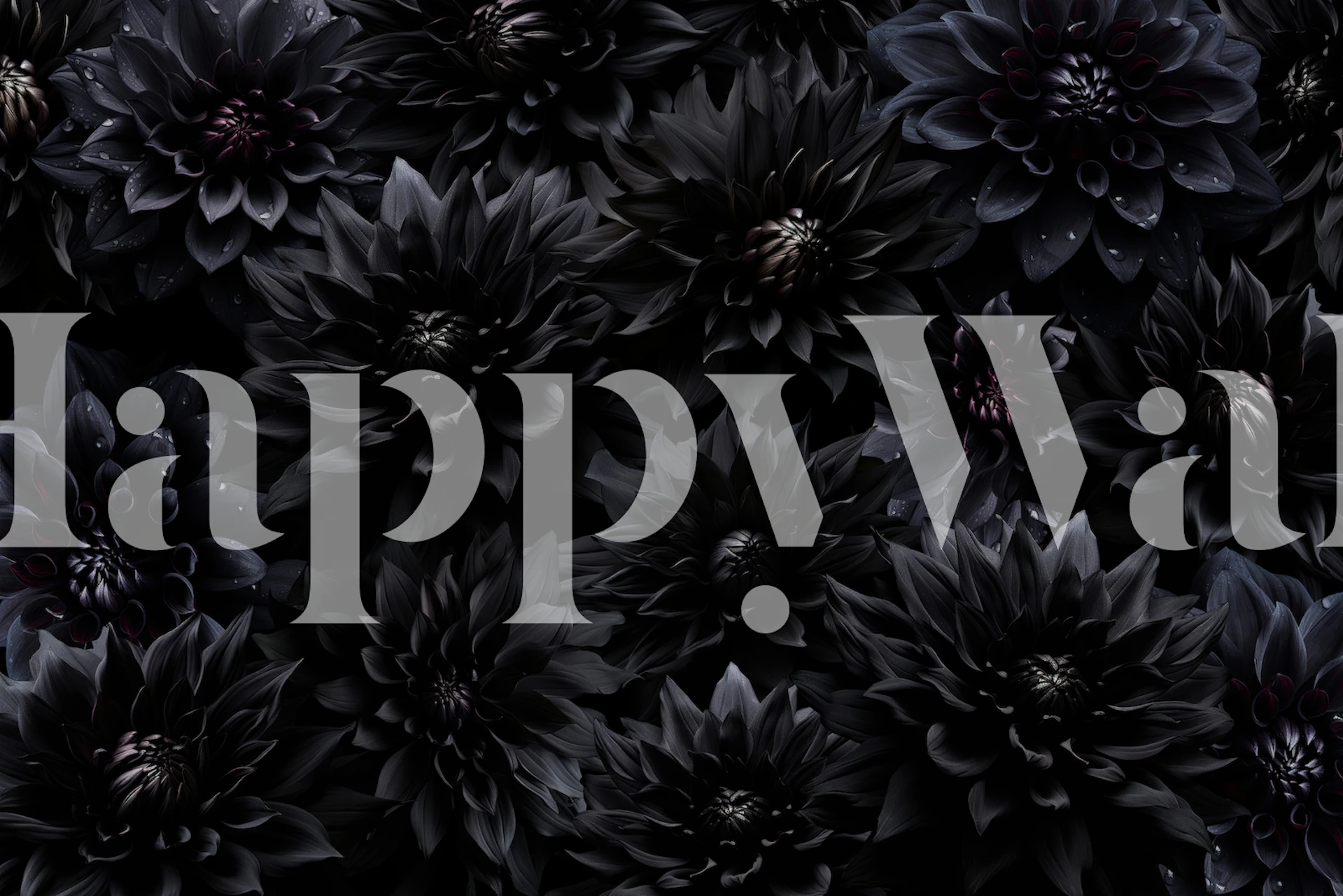 Tapeta Black Mystic Gothic Flower v pokoji