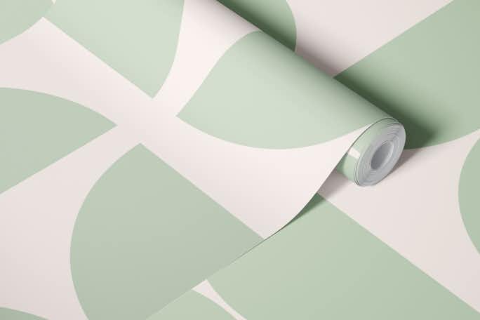 Pastel Sage Bauhauswallpaper roll