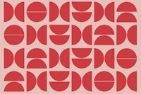 Happy Red Bauhaus wallpaper