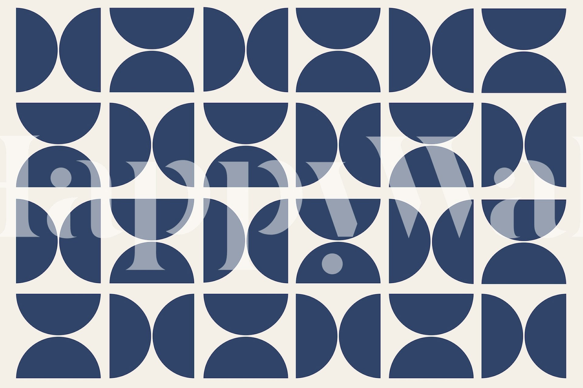 Navy geometric shapes on a light background wallpaper