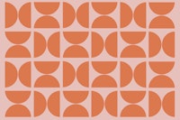Orange Pink Bauhaus wallpaper