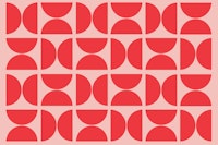 Classic Red Bauhaus ταπετσαρία