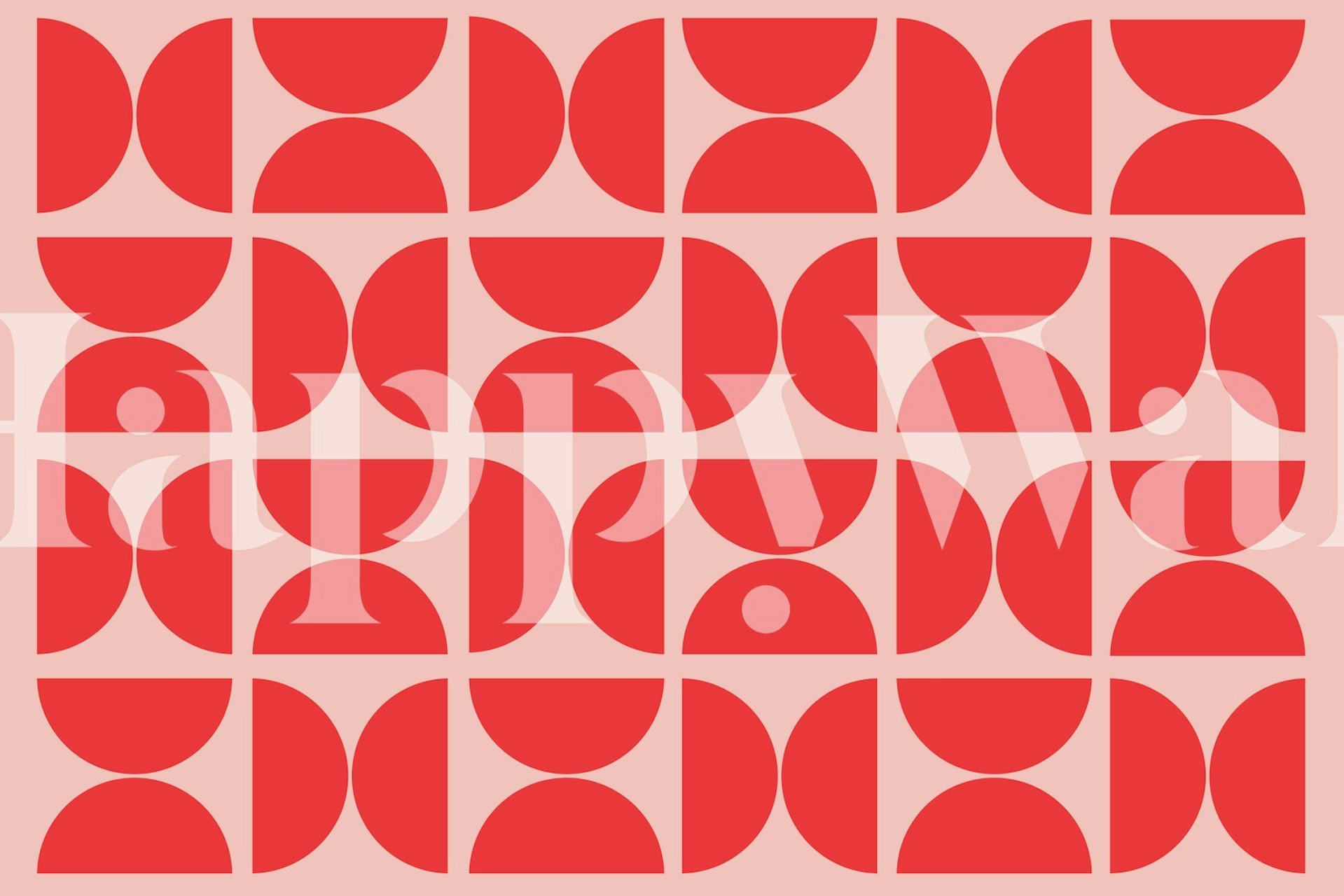 Classic Red Bauhaus σχέδιο ταπετσαρίας