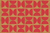 Red Bauhaus Wood wallpaper