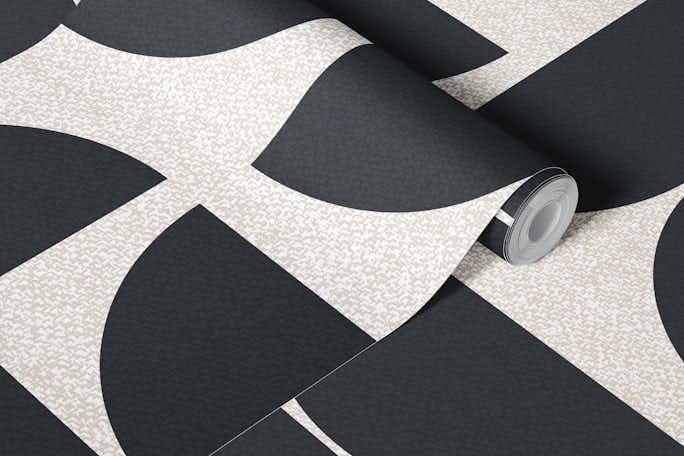 Black Bauhauswallpaper roll