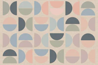 Muted Pastel Bauhaus wallpaper