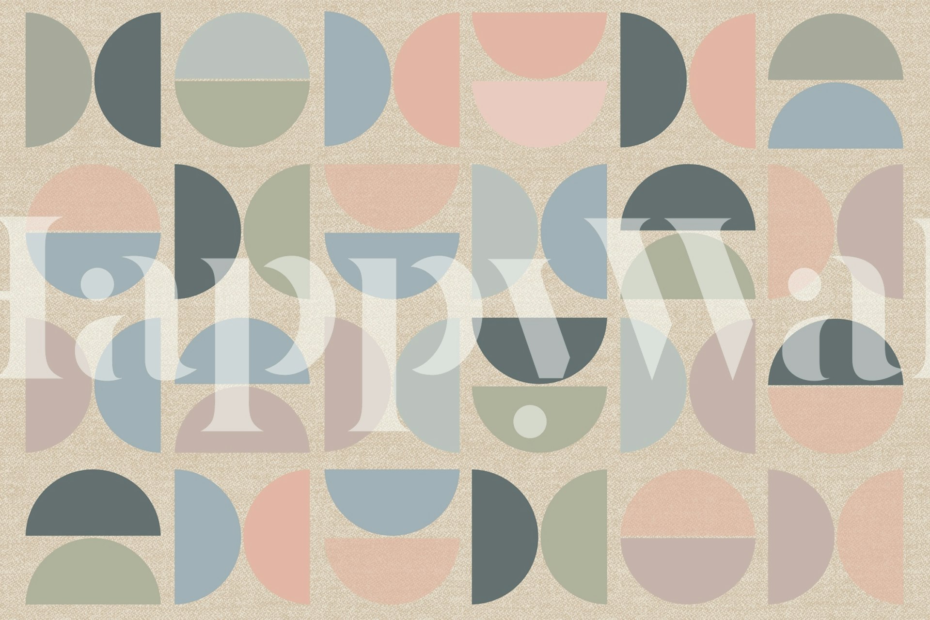 Geometric abstract pattern in muted pastel colors wallpaper
