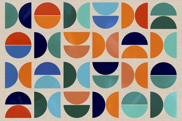 Vibrant Watercolor Bauhaus