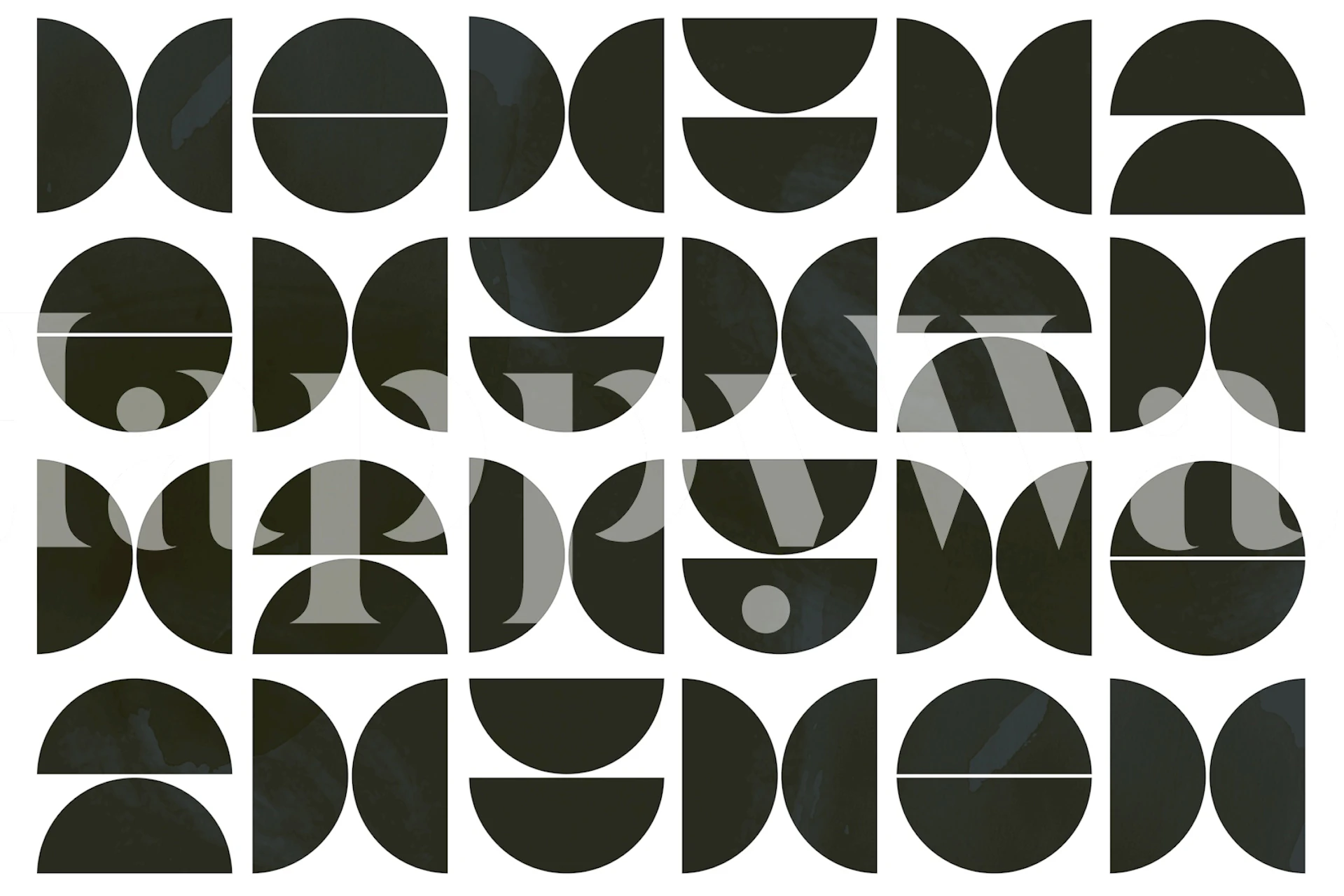 Bauhaus Vibe wallpaper in a modern room