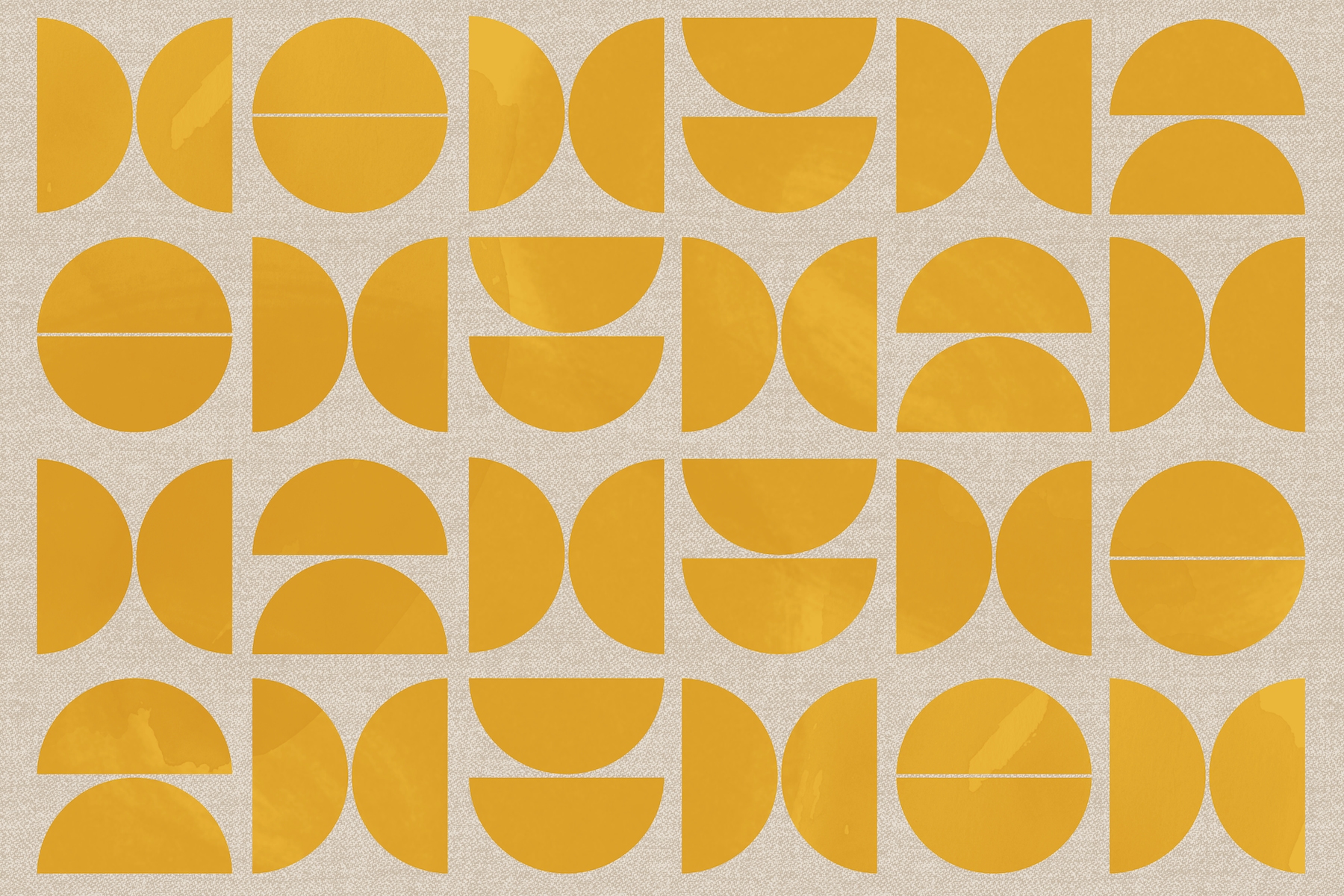 Mustard Bauhaus Abstract wallpaper | Happywall