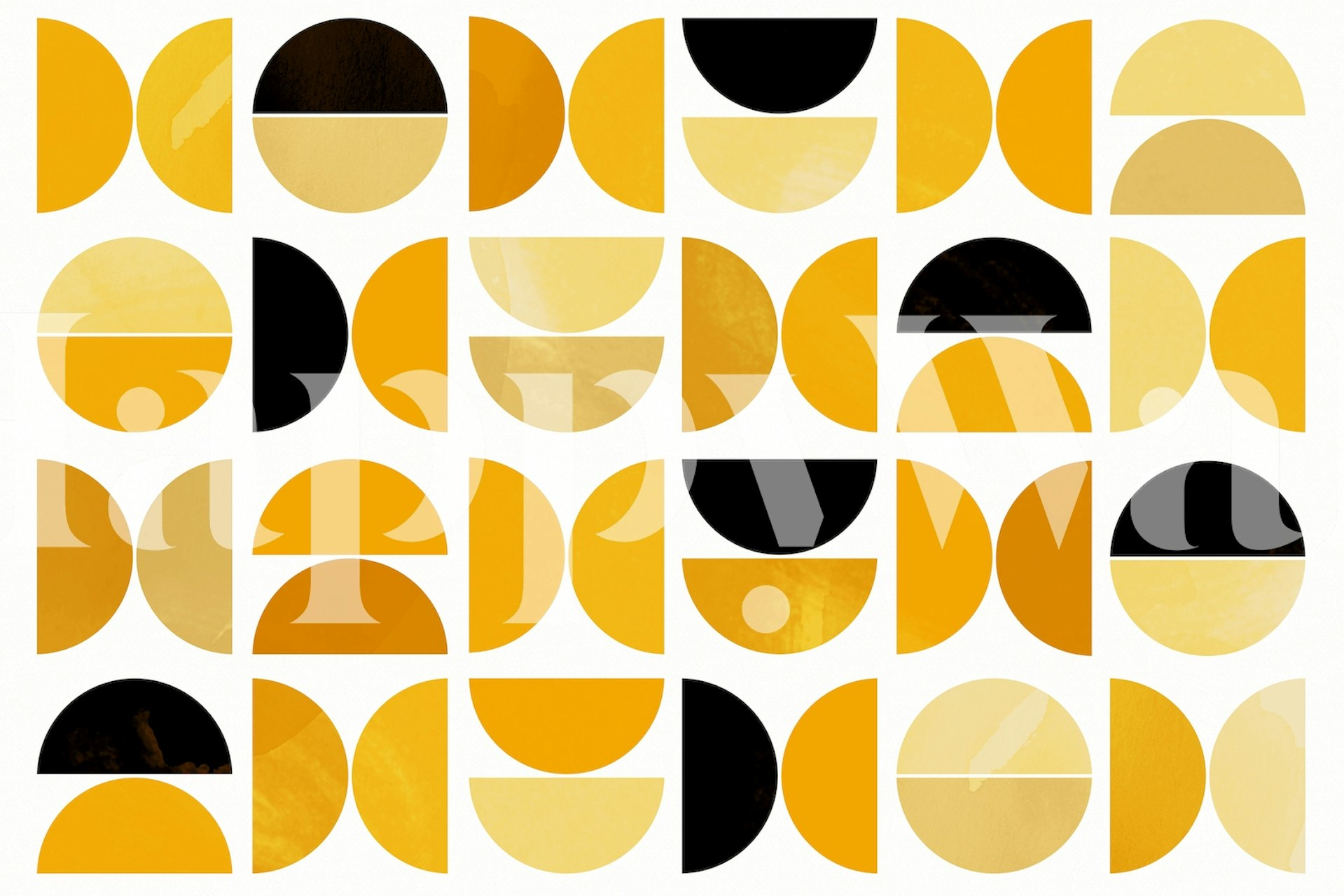 Tapeta Happy Mustard Bauhaus v pokoji