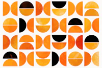 Vivid Mustard Bauhaus wallpaper