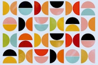 Vivid Bauhaus Cutouts papiers peint