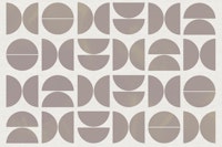 Earthy Bauhaus wallpaper
