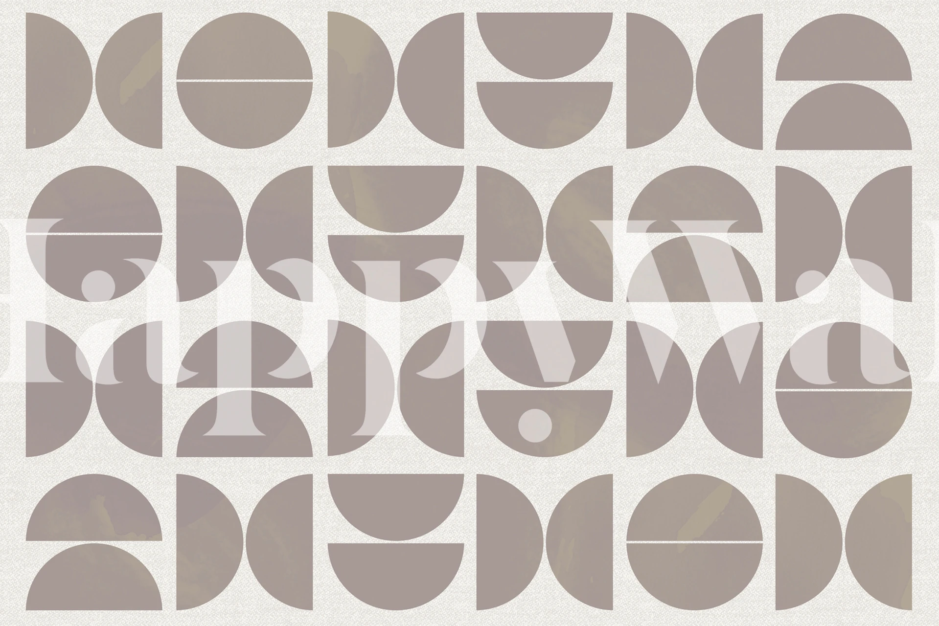 Earthy Bauhaus wallpaper design in a room