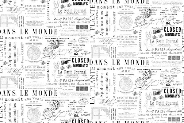 Timeless Vintage Script White Black