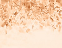 Hanging Flowers Pastel Watercolor Peach Fuzz behang