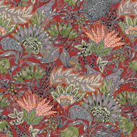 Bohemian burgundy Indian floral tapeta