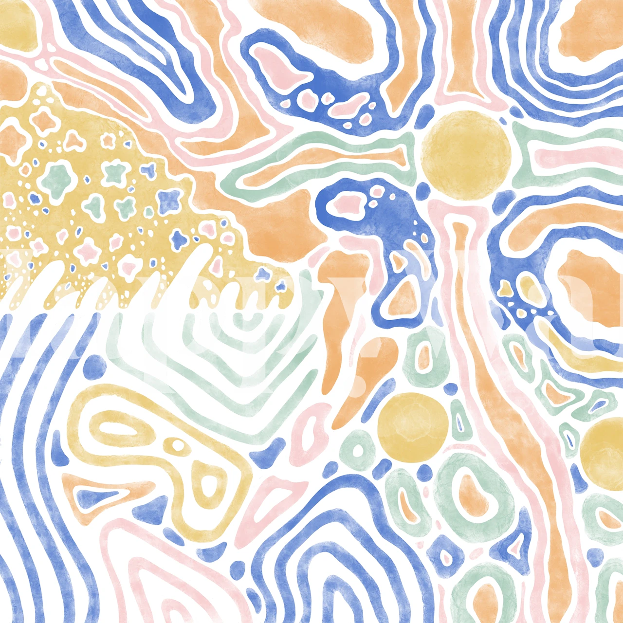 Colorful Summer Mirage wallpaper in a room