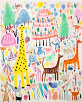 Zoo Party - Imaginary Friends tapeta