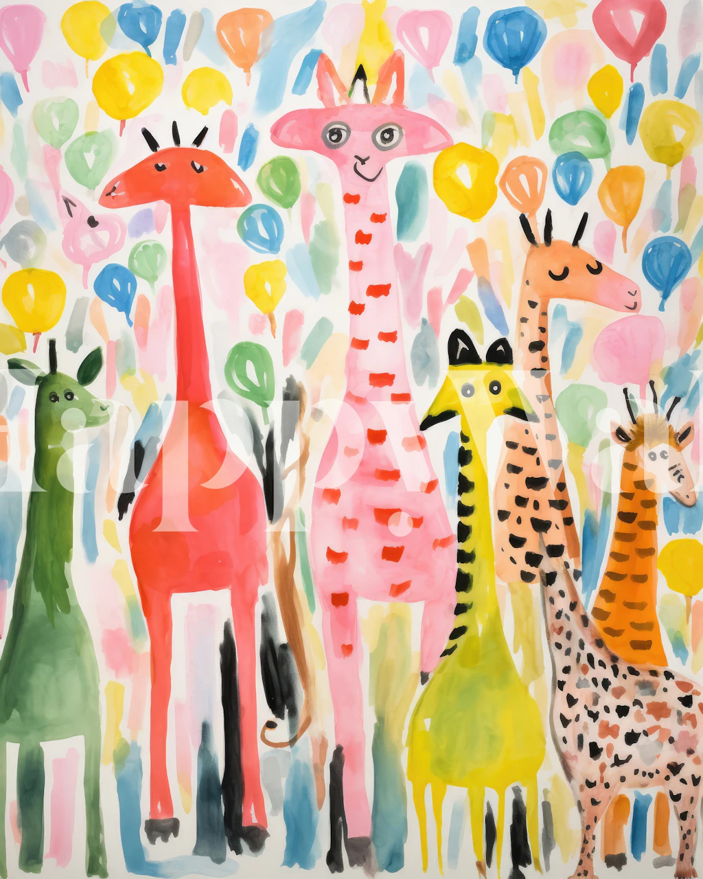 Papier peint coloré avec Imaginary Friends