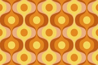 Yellow Retro 70s Groovy Geometry ταπετσαρία