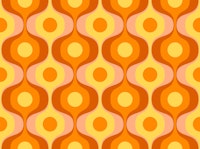 Yellow Retro 70s Groovy Geometry behang