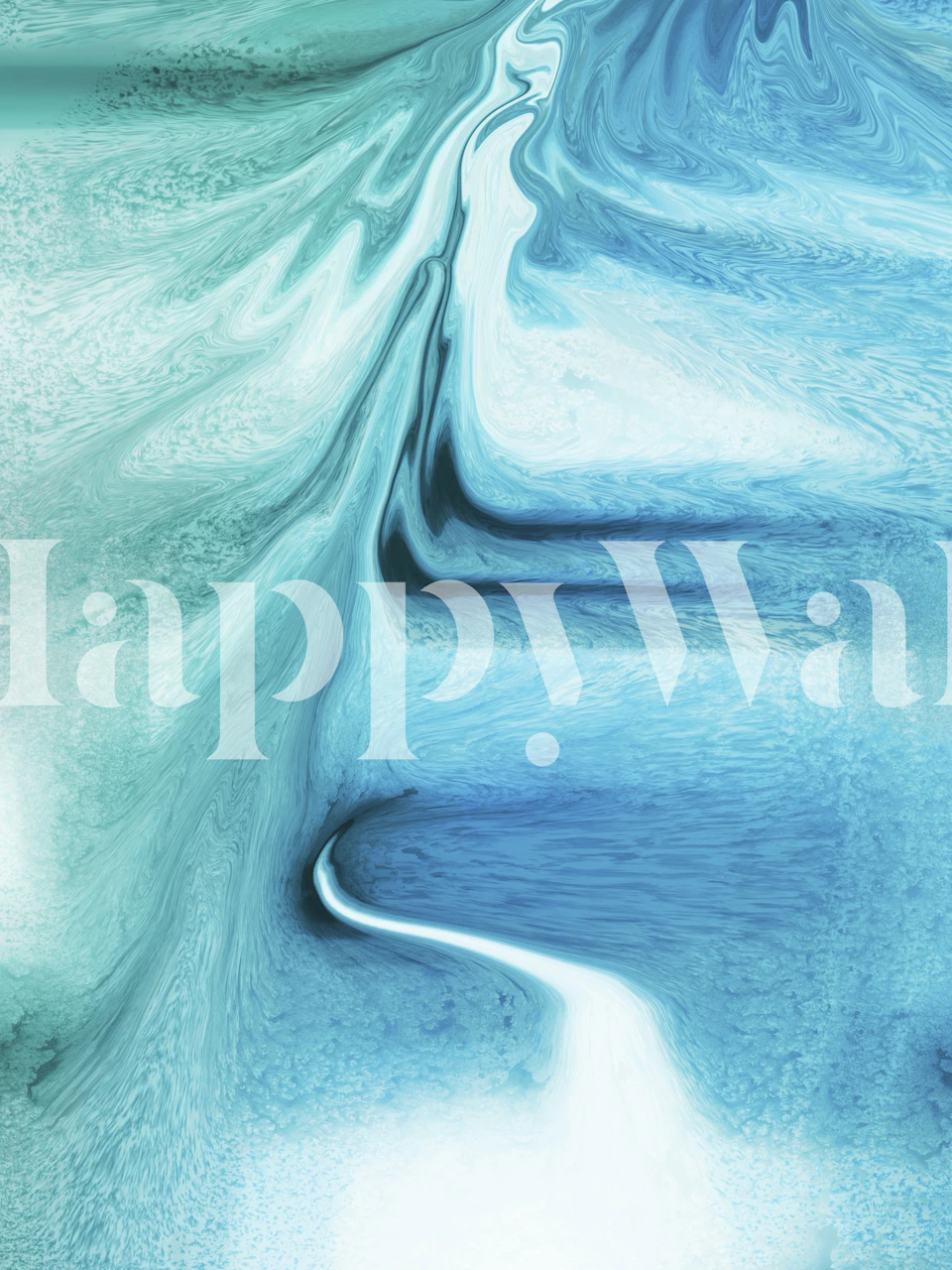 Conception de papier peint Meditative Flow dans une pièce