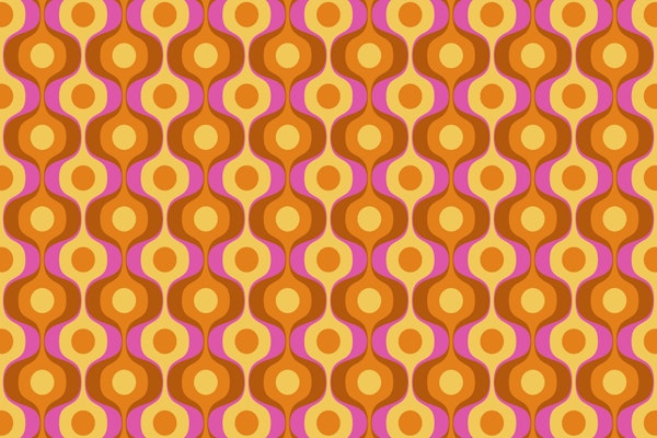 Yellow Mid-Century Curvy Flow