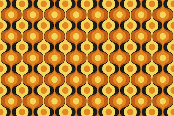 Bright Mid-Century Modern Curvy Rounds